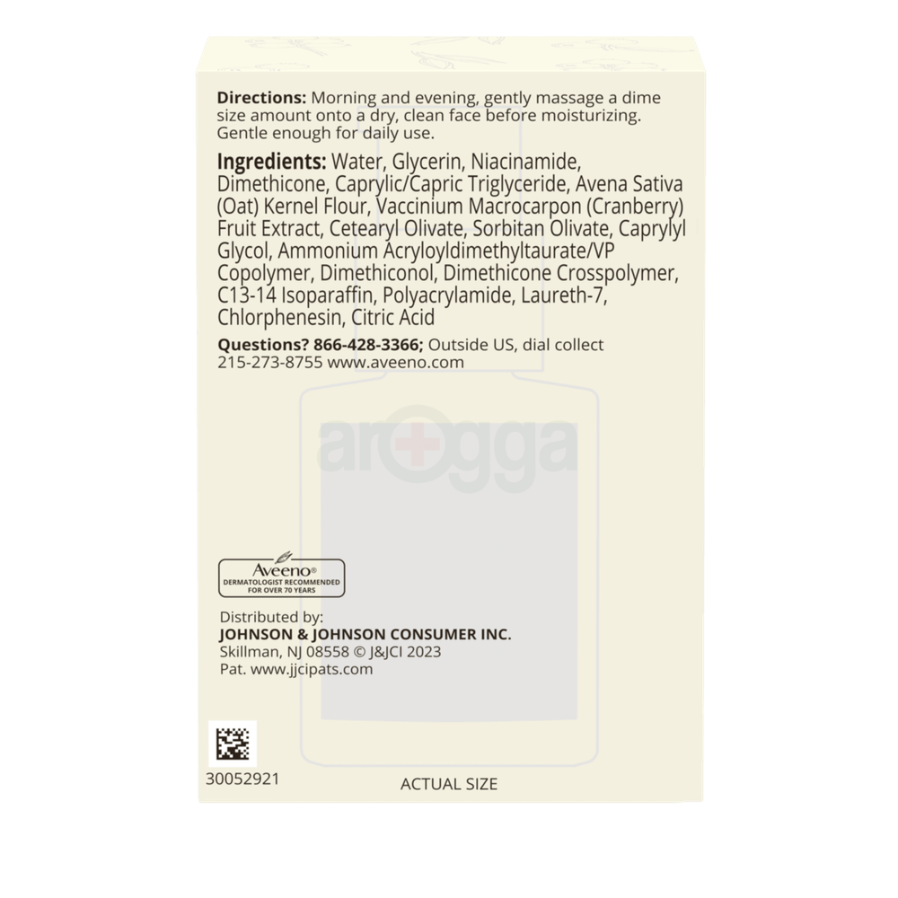 Aveeno Calm + Restore Fragrance Free Age Renewal Serum for Sensitive Skin  