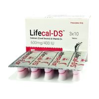 Lifecal-DS 600mg+400IU tablet