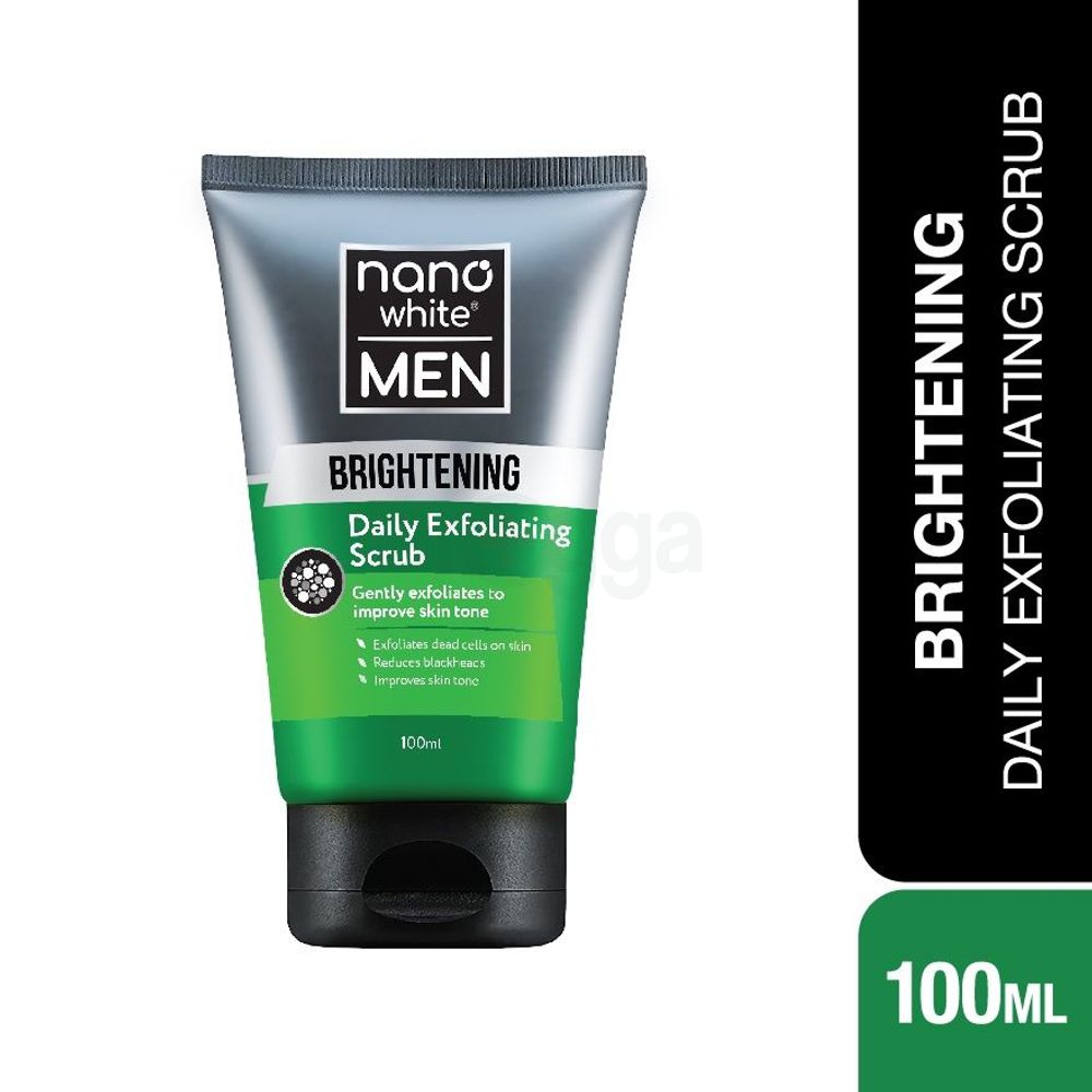 Nano White Men Brightening Daily Exfoliating Scrub To Improve Skin Tone  