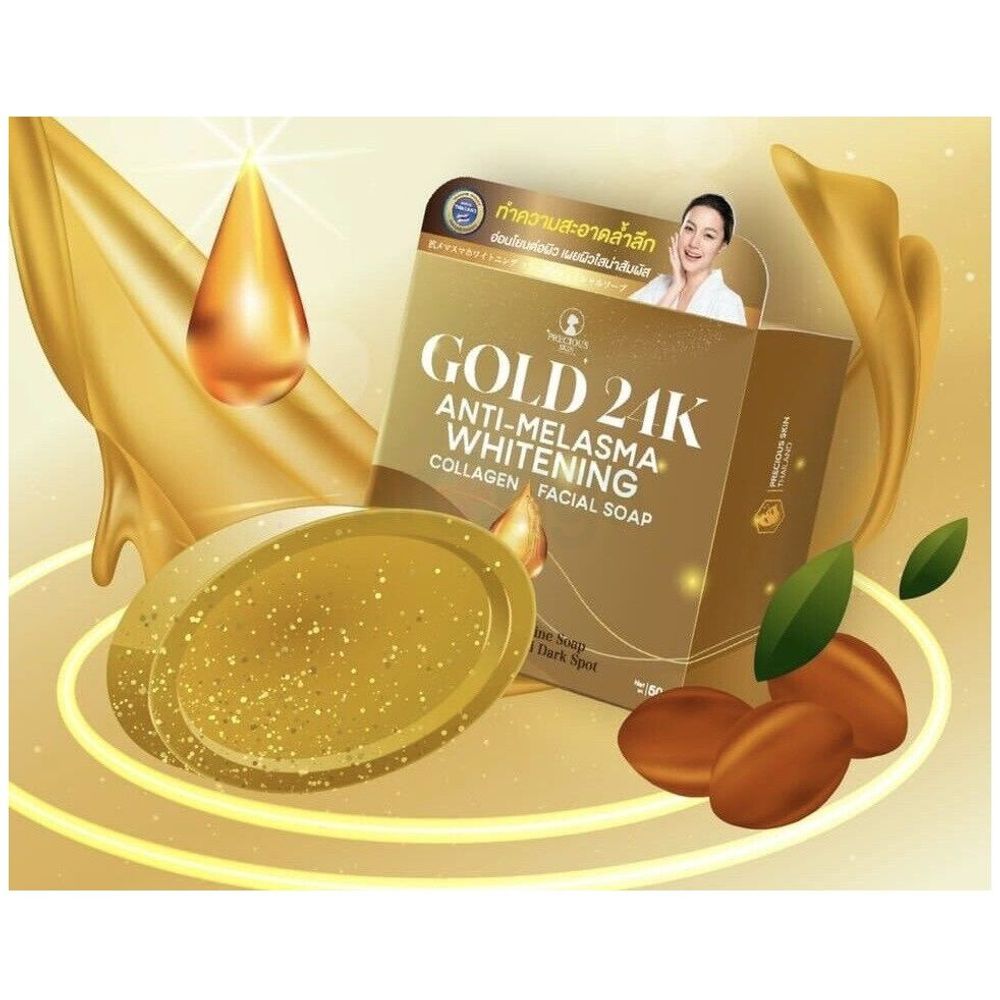 Precious Skin Gold 24K Anti Melasma Whitening Collagen Soap  