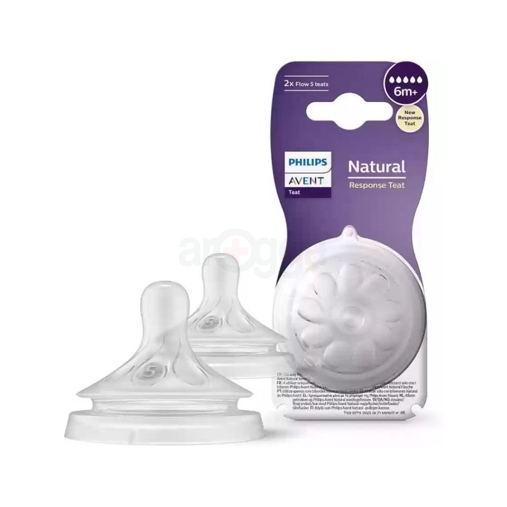 Philips Avent Natural Response Teat 6m+ 2pcs Set Model - SCY965/02  