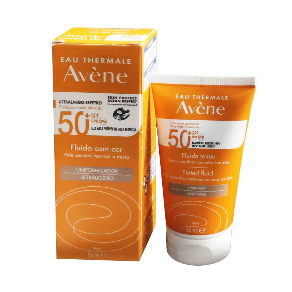 Avene Ultra Broad Spectrum Very High Protection Tinted Fluid for Normal to Combination Sensitive Skin SPF 50+  