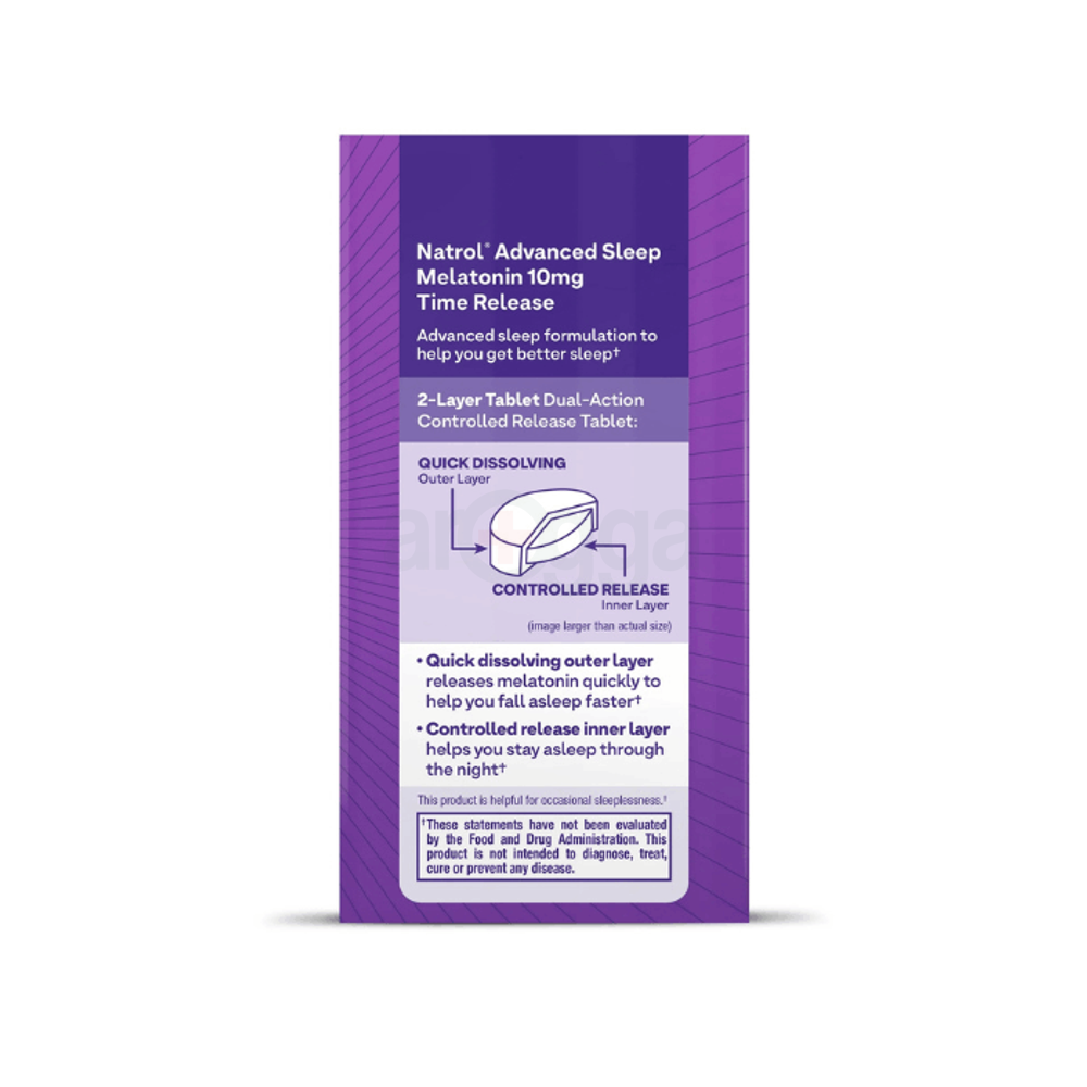 Natrol, Sleep Advanced, Melatonin, Time Release , 10 mg, 100 Tablets  