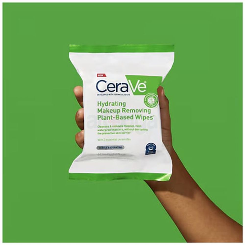 Cerave Hydrating Makeup Removing Plant Based Wipes  