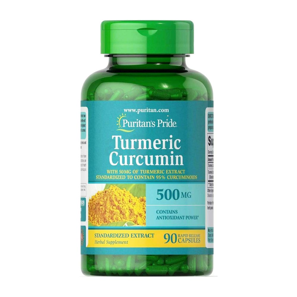 Puritan's Pride Turmeric Curcumin 500mg 90 Capsules  capsule
