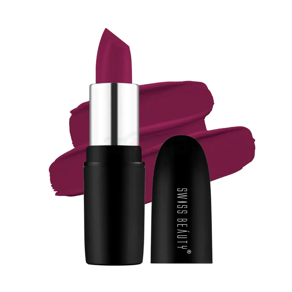 Swiss Beauty Pure Matte Lipstick - 210 Burgundy  