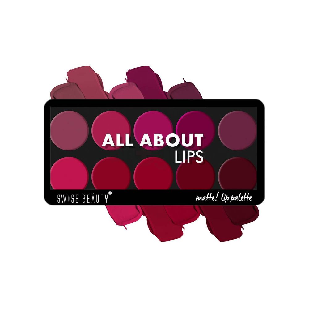 Swiss Beauty All About Lips 10 Color Matte Lip Palette - 02  