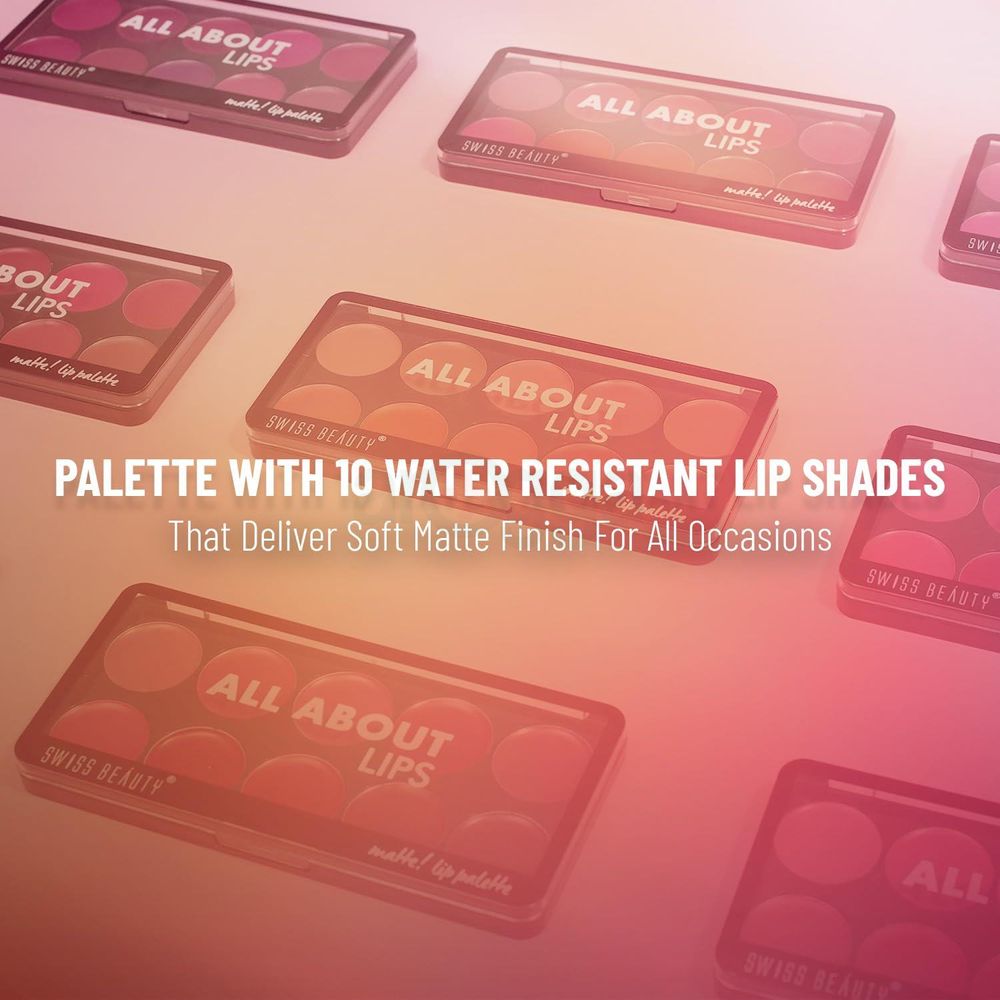 Swiss Beauty All About Lips 10 Color Matte Lip Palette - 02  