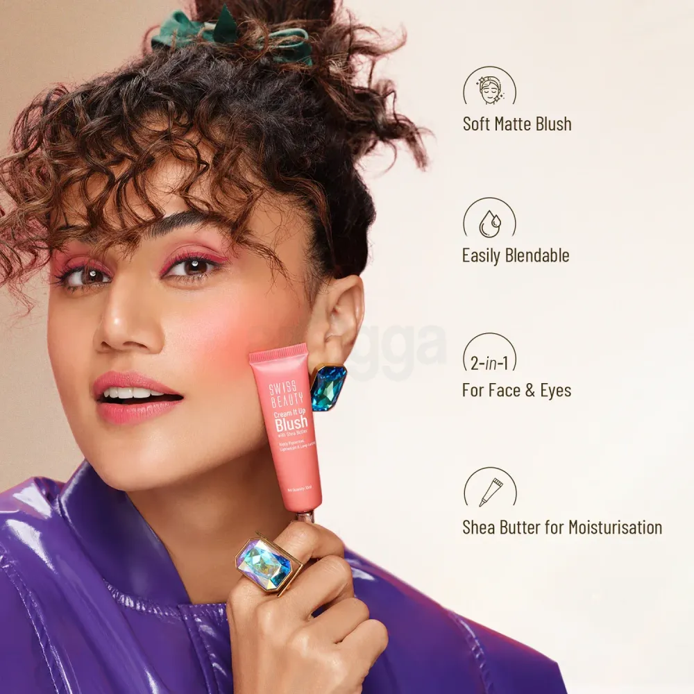 Swiss Beauty Cream It Blush with Shea Butter - 03 Cheeky peach  