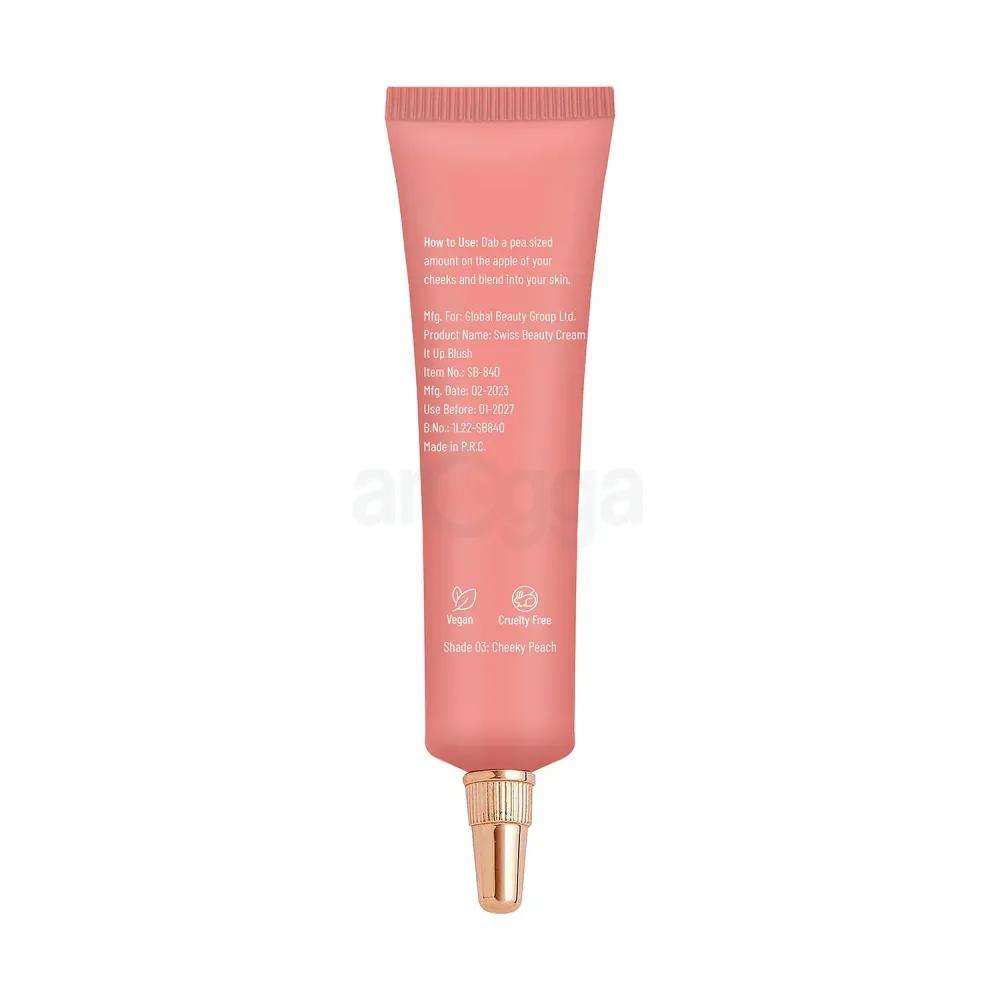 Swiss Beauty Cream It Blush with Shea Butter - 03 Cheeky peach  