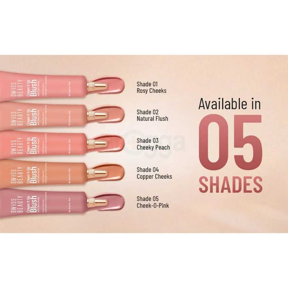 Swiss Beauty Cream It Up Blush with Shea Butter Shade 05: Cheek-O-Pink  