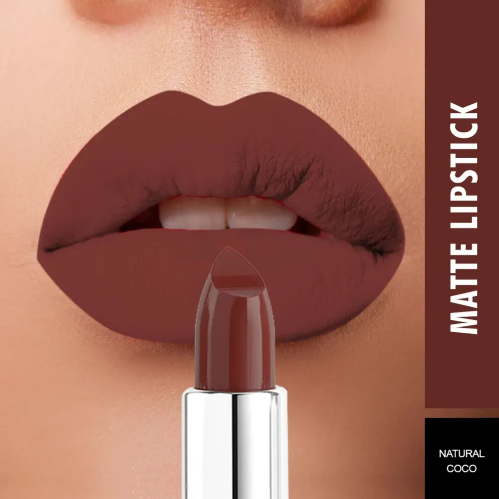 Swiss Beauty Pure Matte Lipstick - 215 Natural Coco  