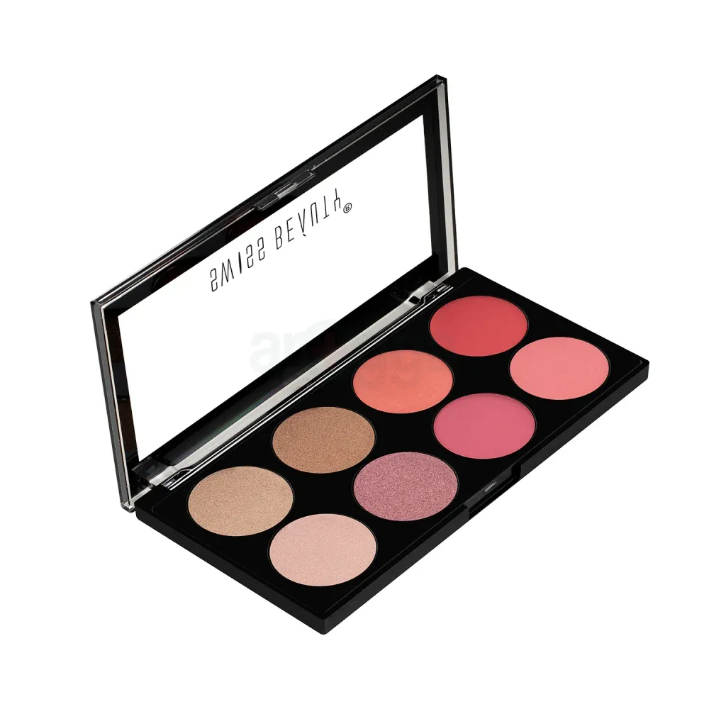 Swiss Beauty 8 Color Ultra Blush Palette - Shade 01  