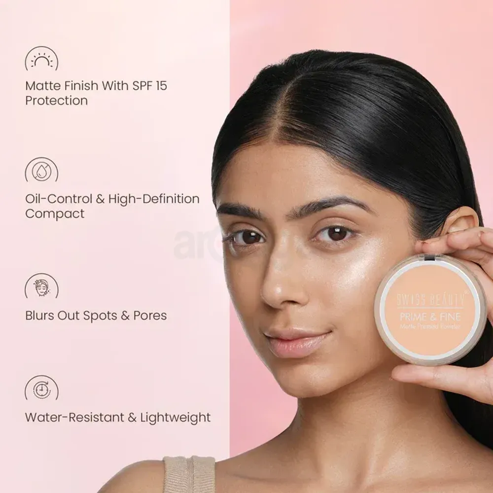 Swiss Beauty Prime & Fine Matte Pressed Powder - Classic Ivory 01  