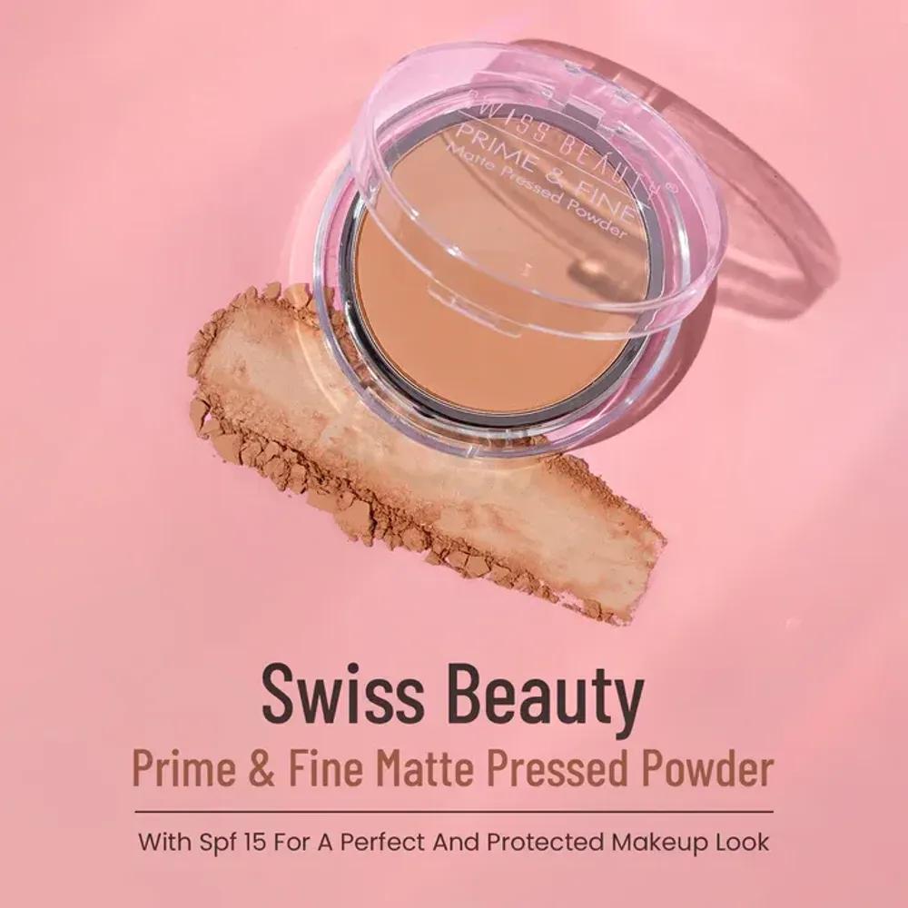 Swiss Beauty Prime & Fine Matte Pressed Powder - Classic Ivory 01  