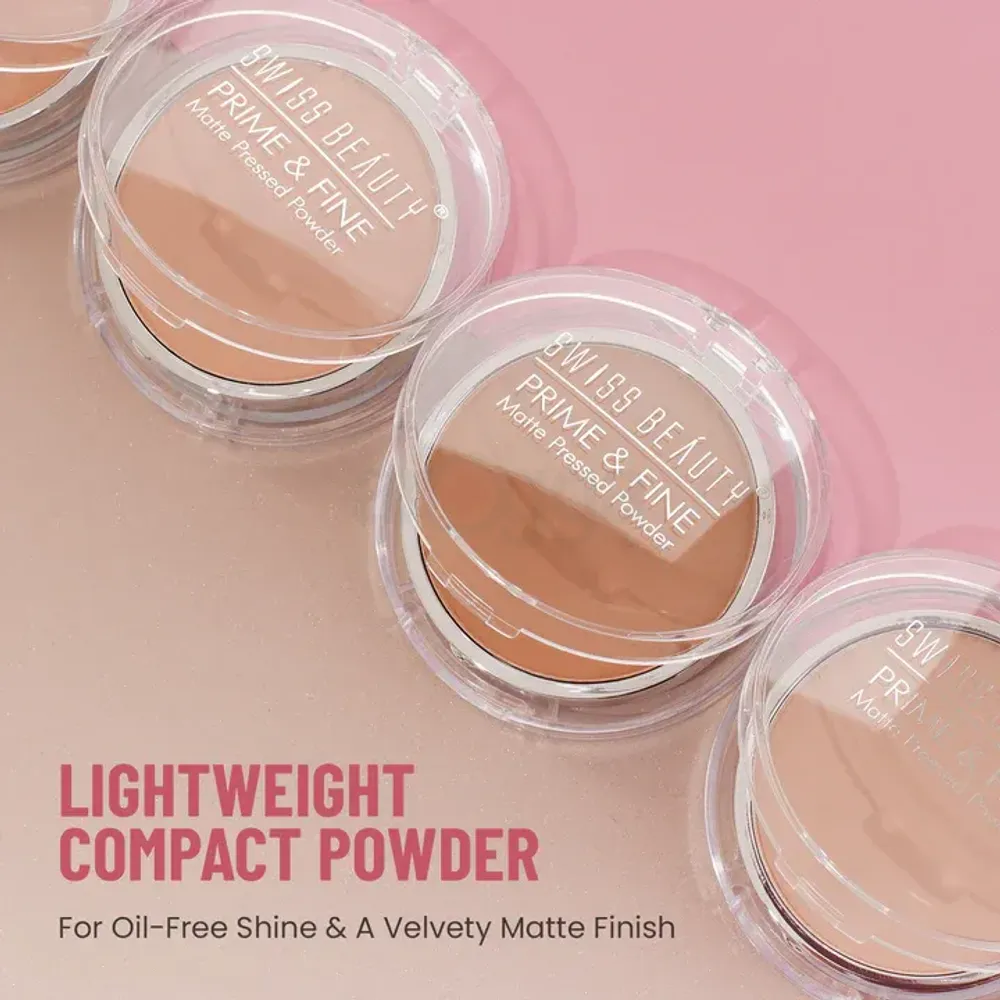 Swiss Beauty Prime & Fine Matte Pressed Powder - Classic Ivory 01  