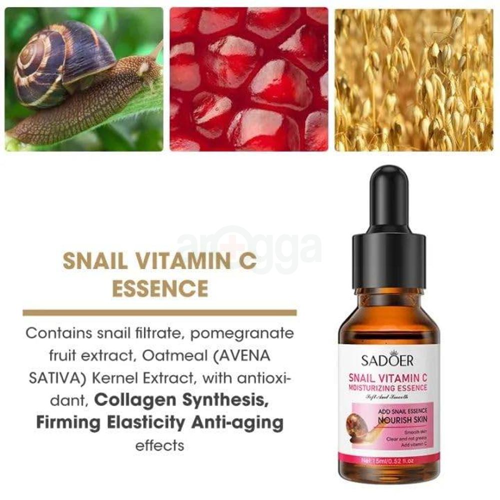 Sadoer Snail Vitamin C Moisturizing Essence Serum 15ml  