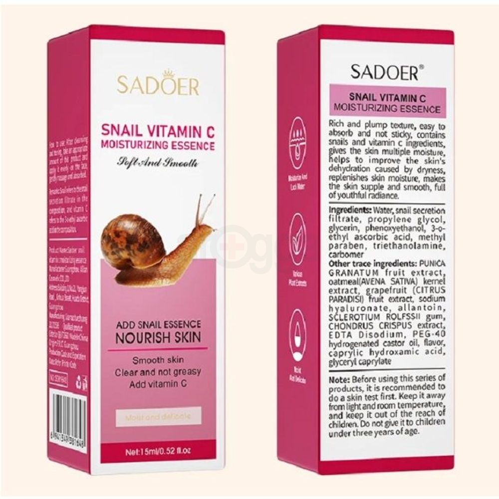 Sadoer Snail Vitamin C Moisturizing Essence Serum 15ml  