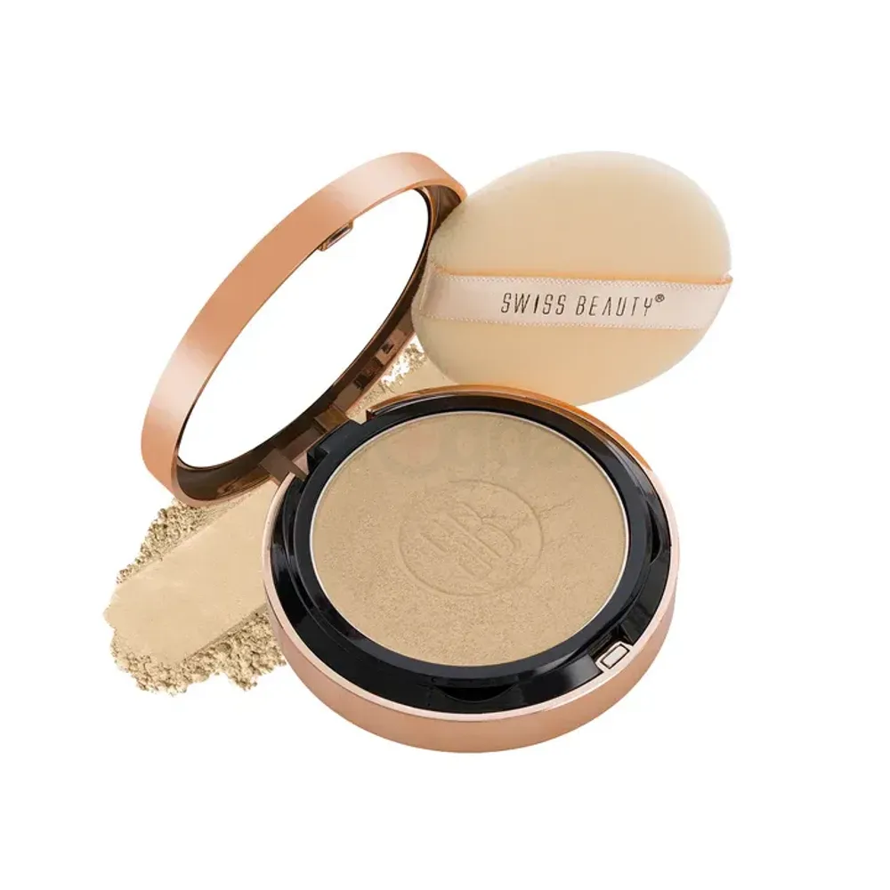 Swiss Beauty Silky & Smooth Oil Control Pressed Powder Compact with SPF 15 - 03 Skin Colour  