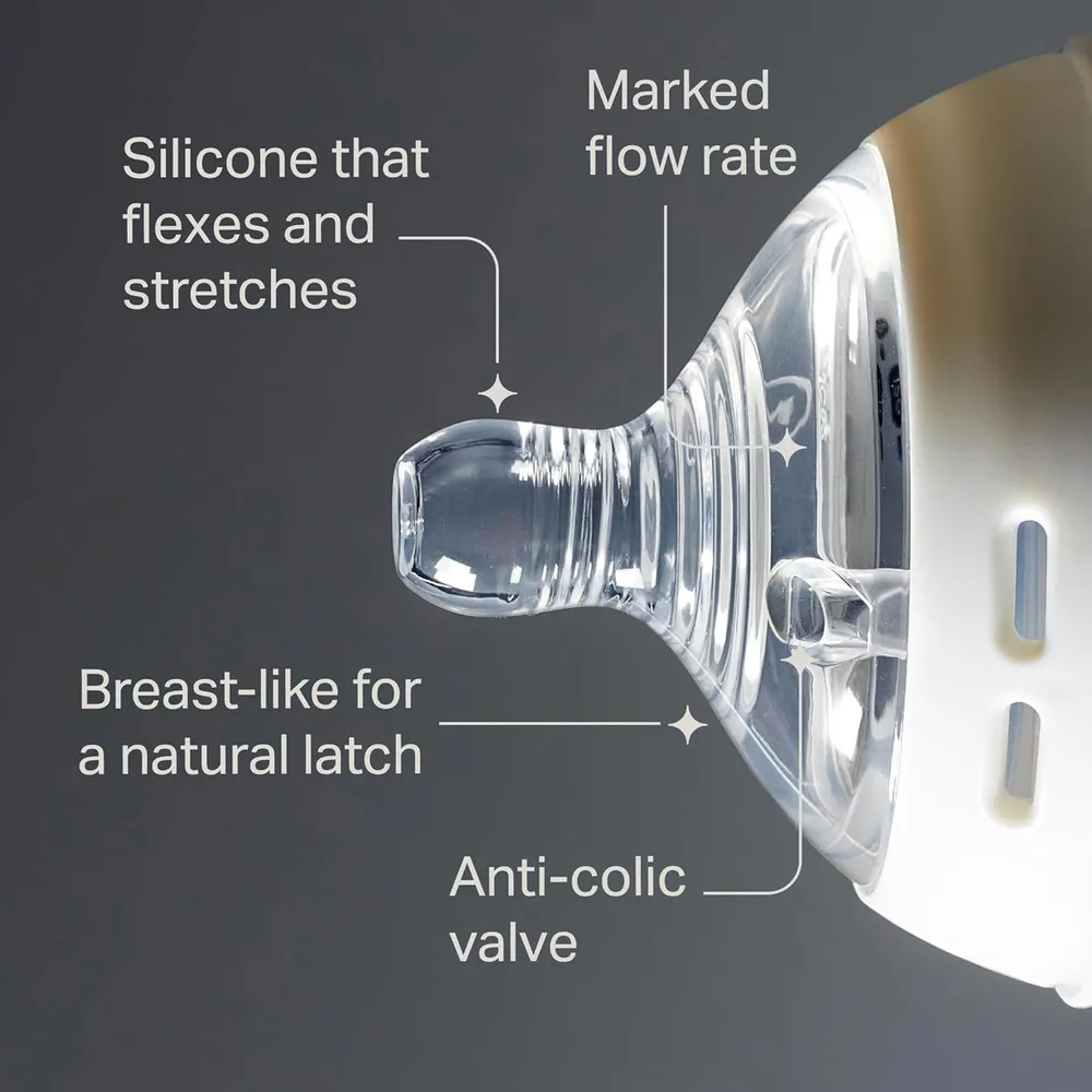 Tommee Tippee Natural Start 2X Fast Flow Baby Bottle Teats for 6+ Months  