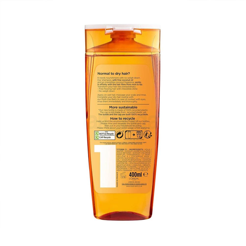 Loreal Paris Extraordinary Oil Coco Weightless Nourishing Shampoo for Fine, Dry Hair  