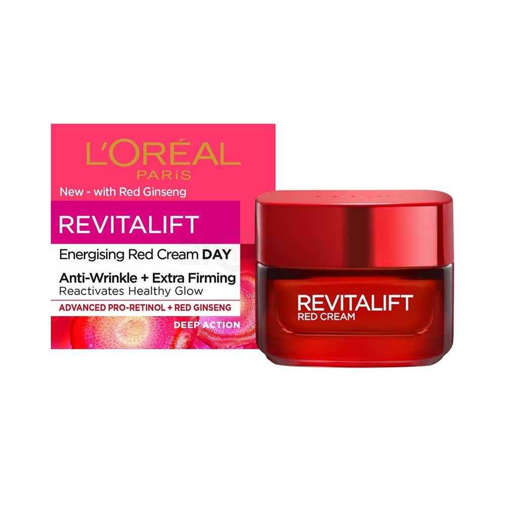 Loreal Paris Revitalift Energising Red Day Cream for All Skin Tones  