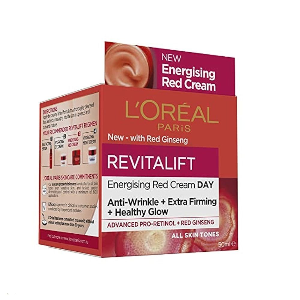 Loreal Paris Revitalift Energising Red Day Cream for All Skin Tones  