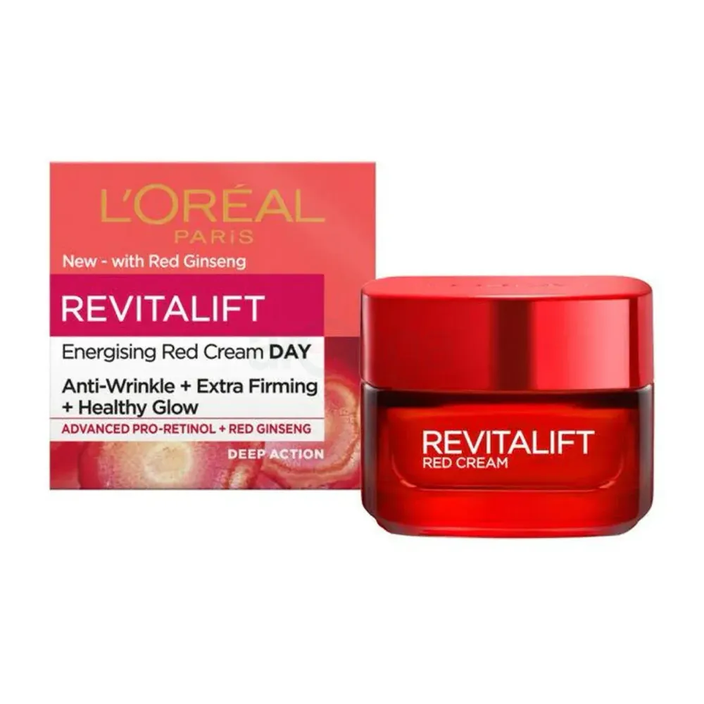 Loreal Paris Revitalift Energising Red Day Cream for All Skin Tones  