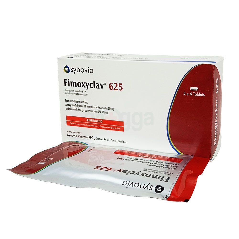 Fimoxyclav 625 500mg+125mg Tablet