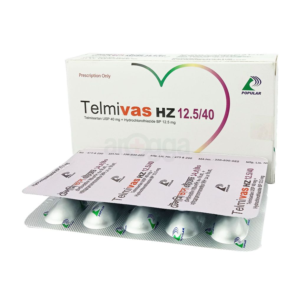 Telmivas HZ 12.5/4 40mg+12.5 mg tablet