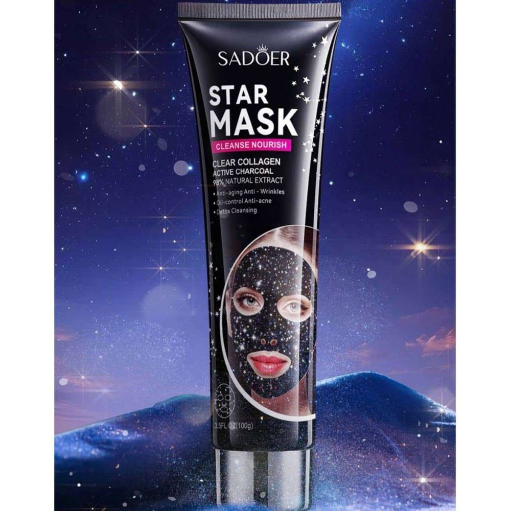 Sadoer Star Mask with Clear Collagen and Active Charcoal 100g  