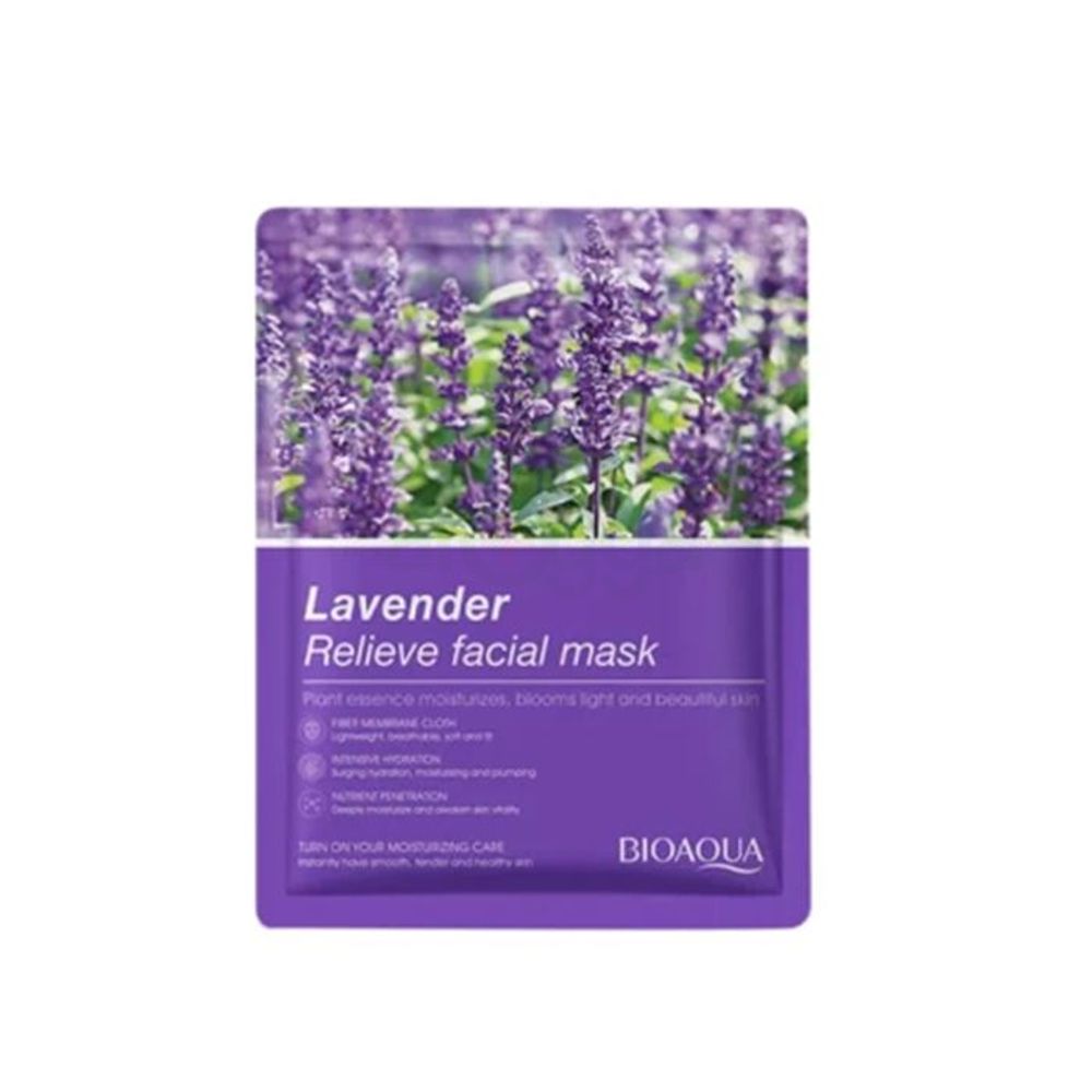 Bioaqua Lavender Relieve Facial Sheet Mask - 25g  