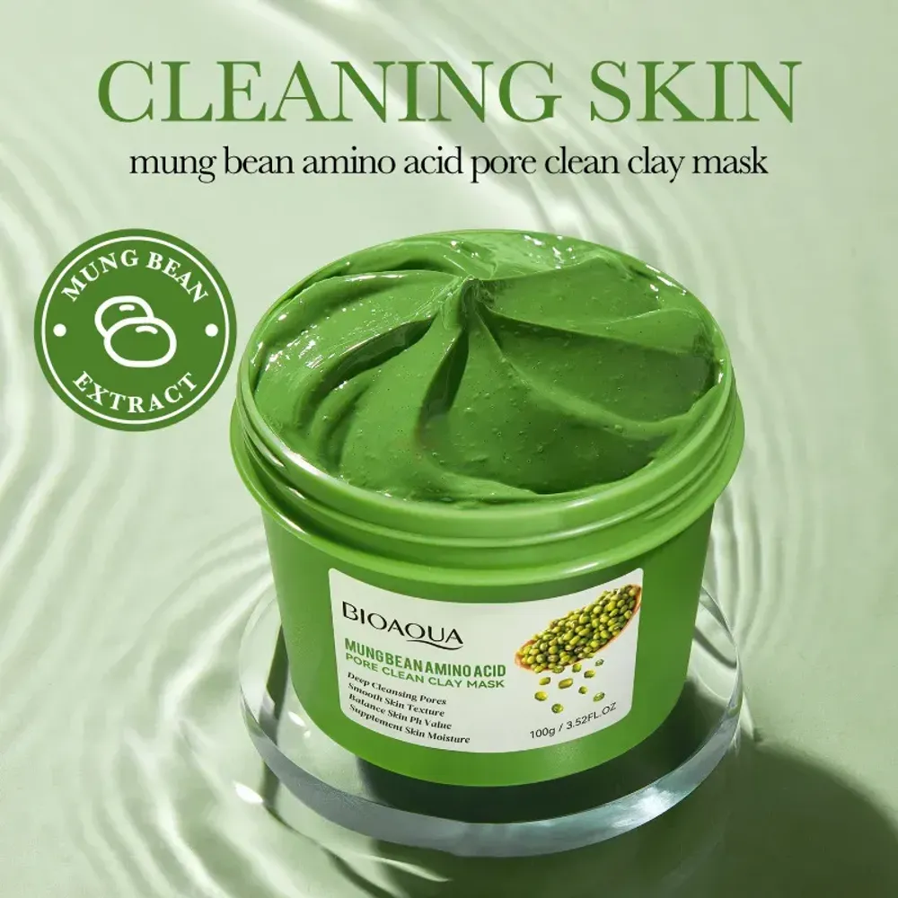 Bioaqua Mungbean Amino Acid Pore Clean Clay Mask  