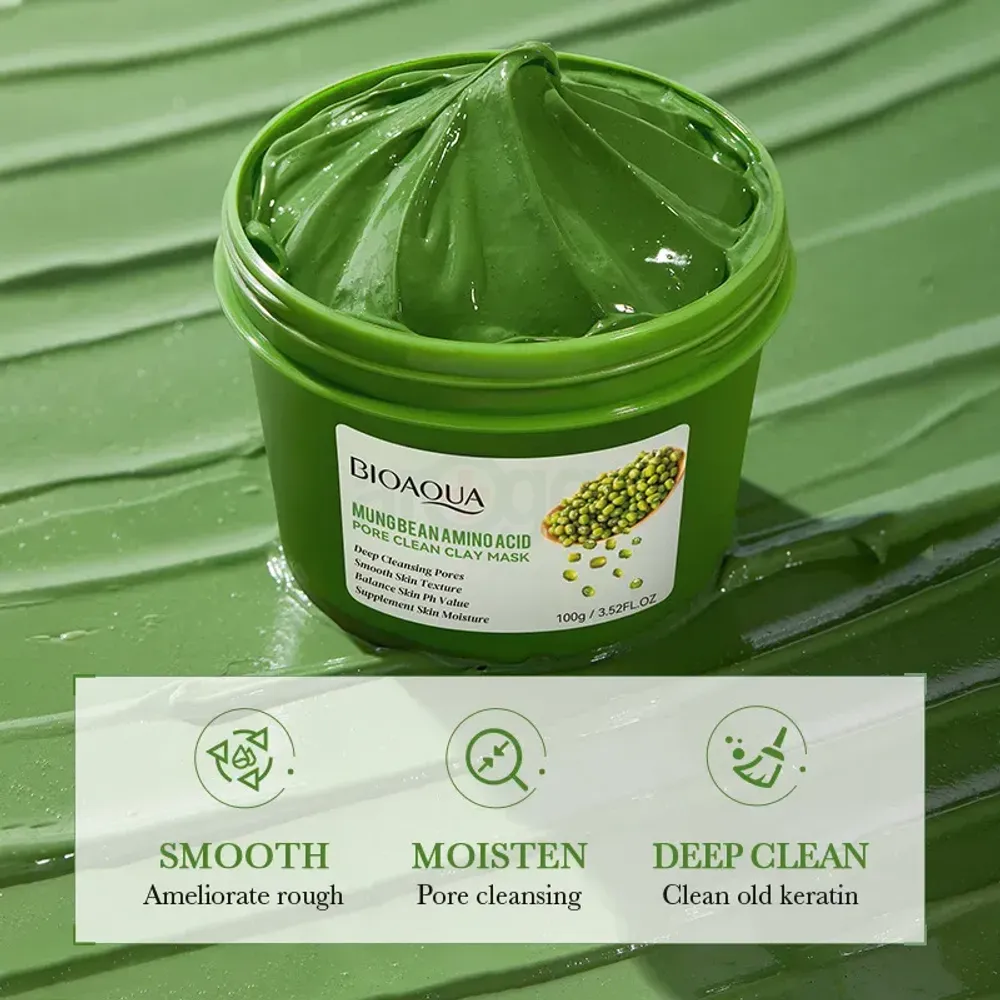 Bioaqua Mungbean Amino Acid Pore Clean Clay Mask  