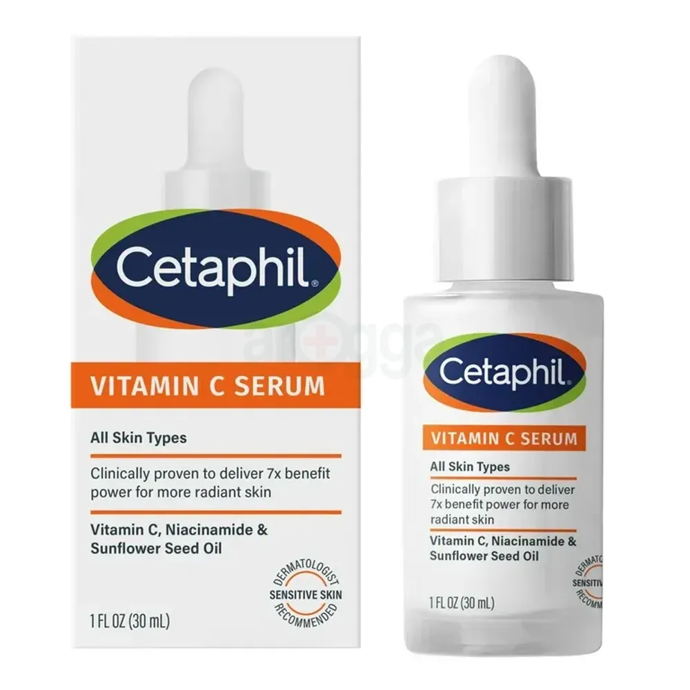 Cetaphil Vitamin C Serum with Vitamin C, Niacinamide and Sunflower Seed Oil for All Skin Types  