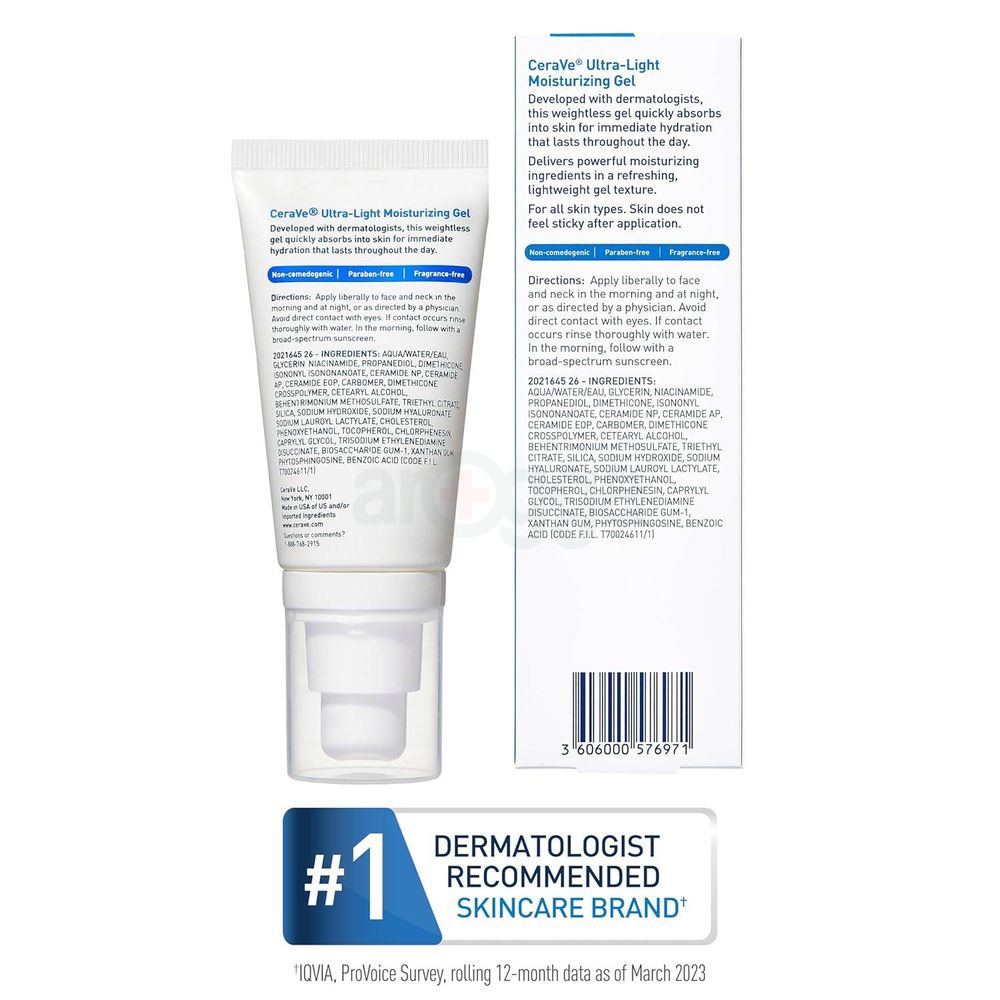 Cerave Ultra Light Weightless Moisturizing Gel for All Skin Types  