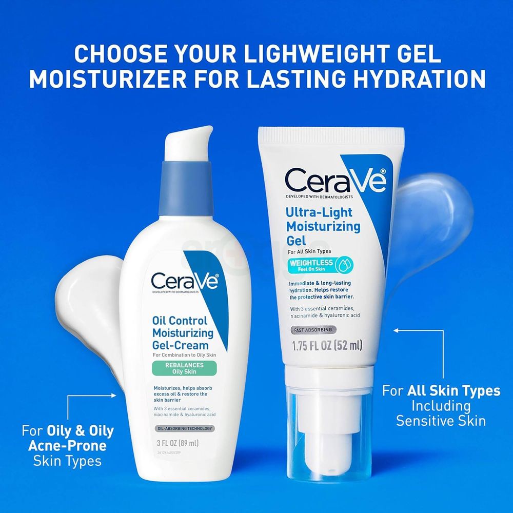 Cerave Ultra Light Weightless Moisturizing Gel for All Skin Types  