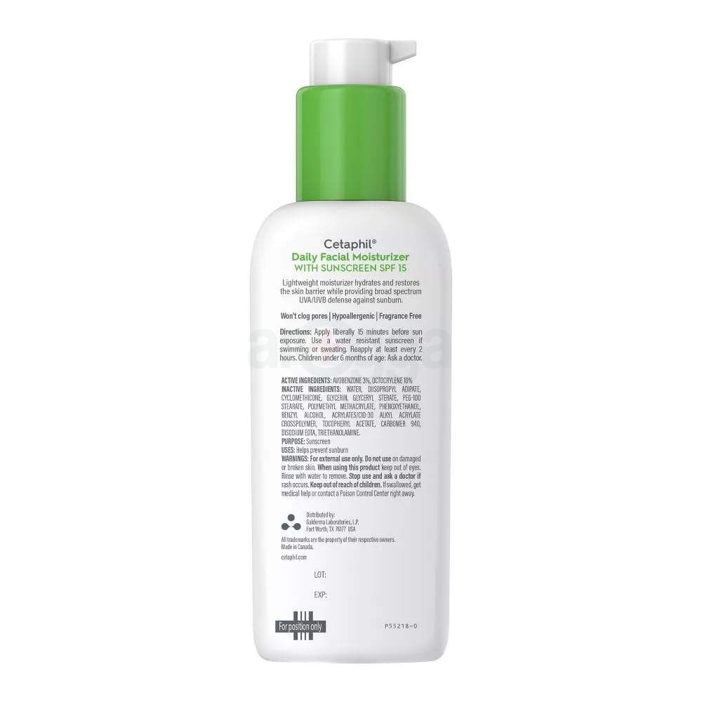 Cetaphil Daily Facial Moisturizer Sunscreen with SPF 15 for Dry to Normal, Sensitive Skin  