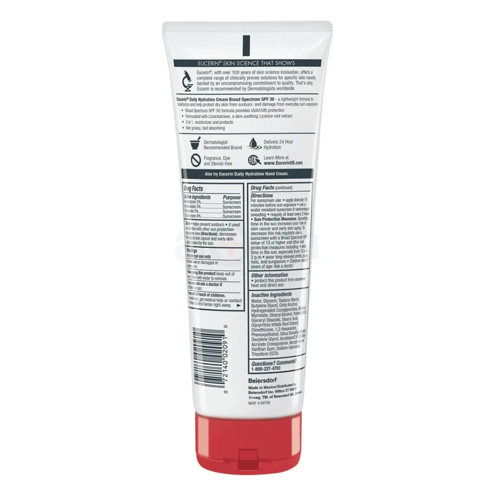 Eucerin 2 in 1 Daily Hydration Cream and Sunscreen for Dry Skin  