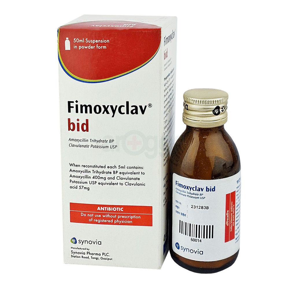 Fimoxyclav BID 400mg+57.5mg/5ml Powder for Suspension