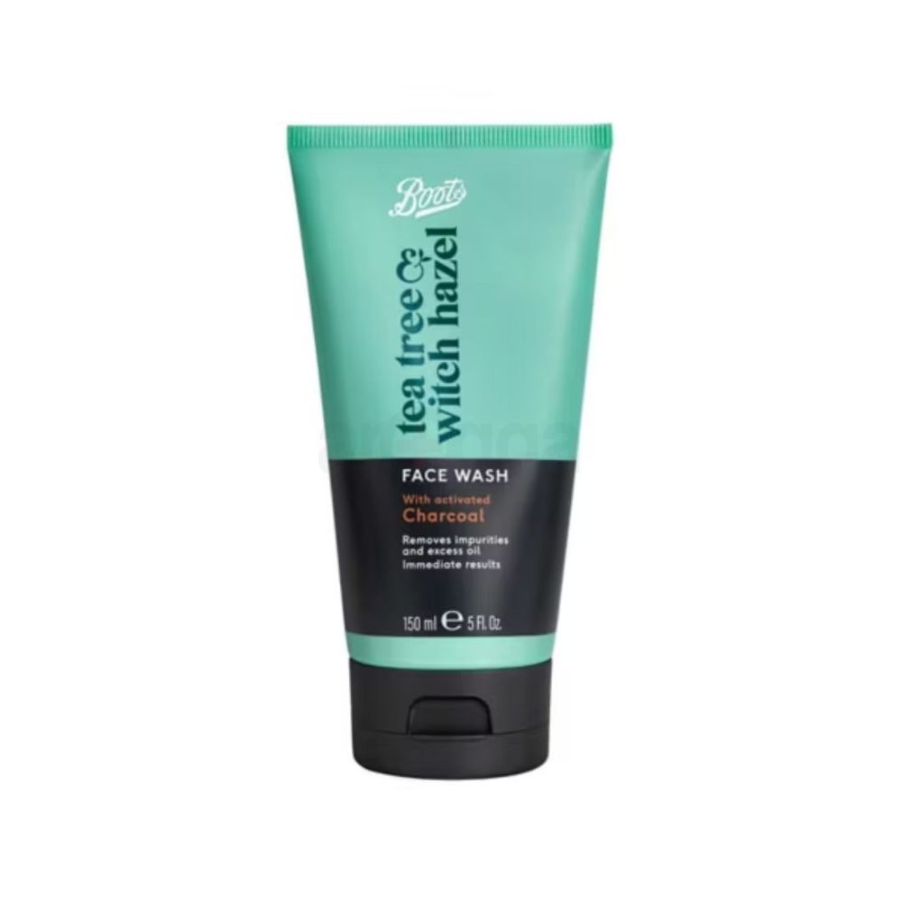 Boots Tea Tree Witch Hazel Face Wash with Activated Charcoal  