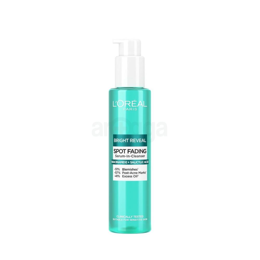 Loreal Paris Bright Reveal Spot Fading Serum in Cleanser for Sensitive Skin  