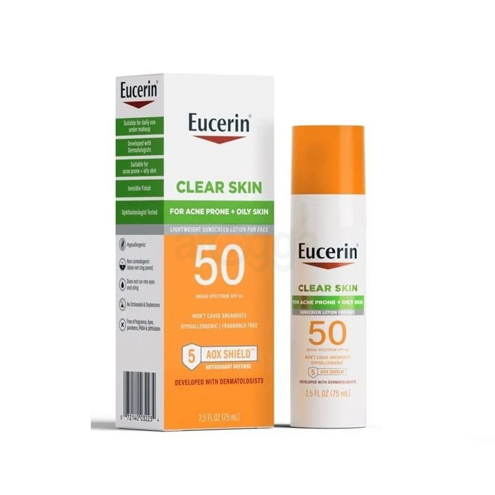 Eucerin Clear Skin SPF 50 Sunscreen for Acne and oily Skin  