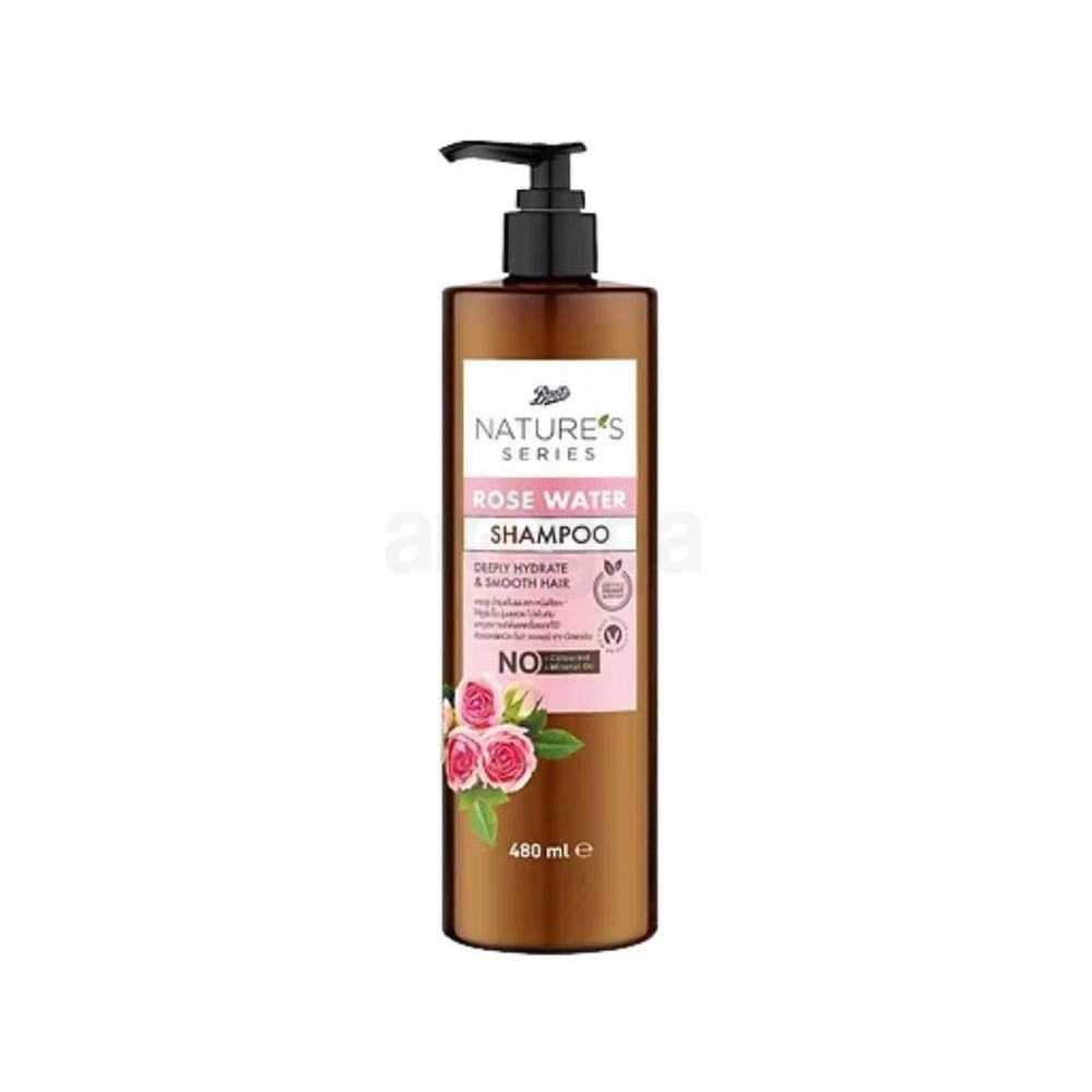 Boots Nature's Series Rose Water Shampoo Deeply Hydrate & Smooth Hair  