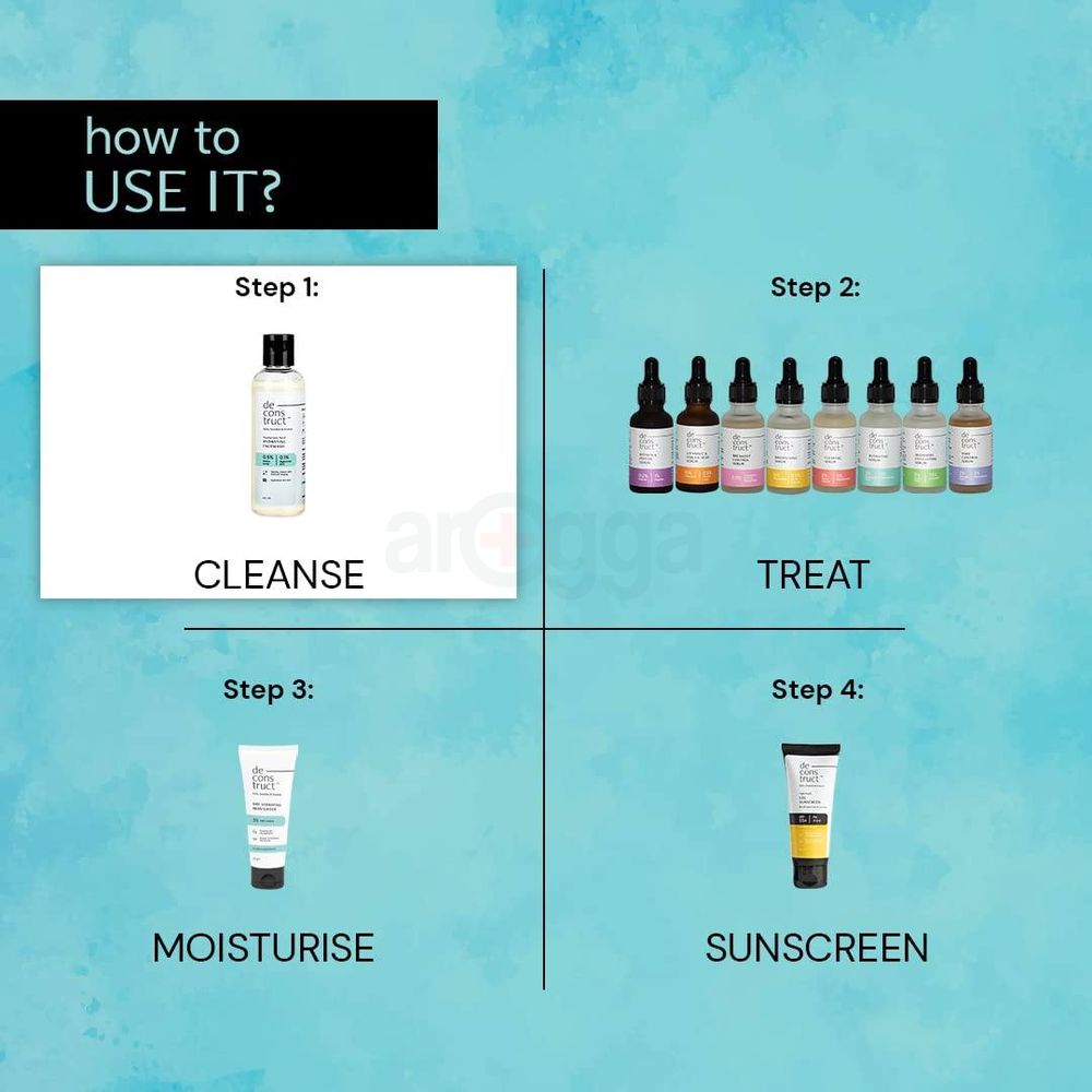 Deconstruct Hyaluronic Acid Hydrating Face Wash with 0.5% Amino Acid & 0.1% Hyaluronic Acid  