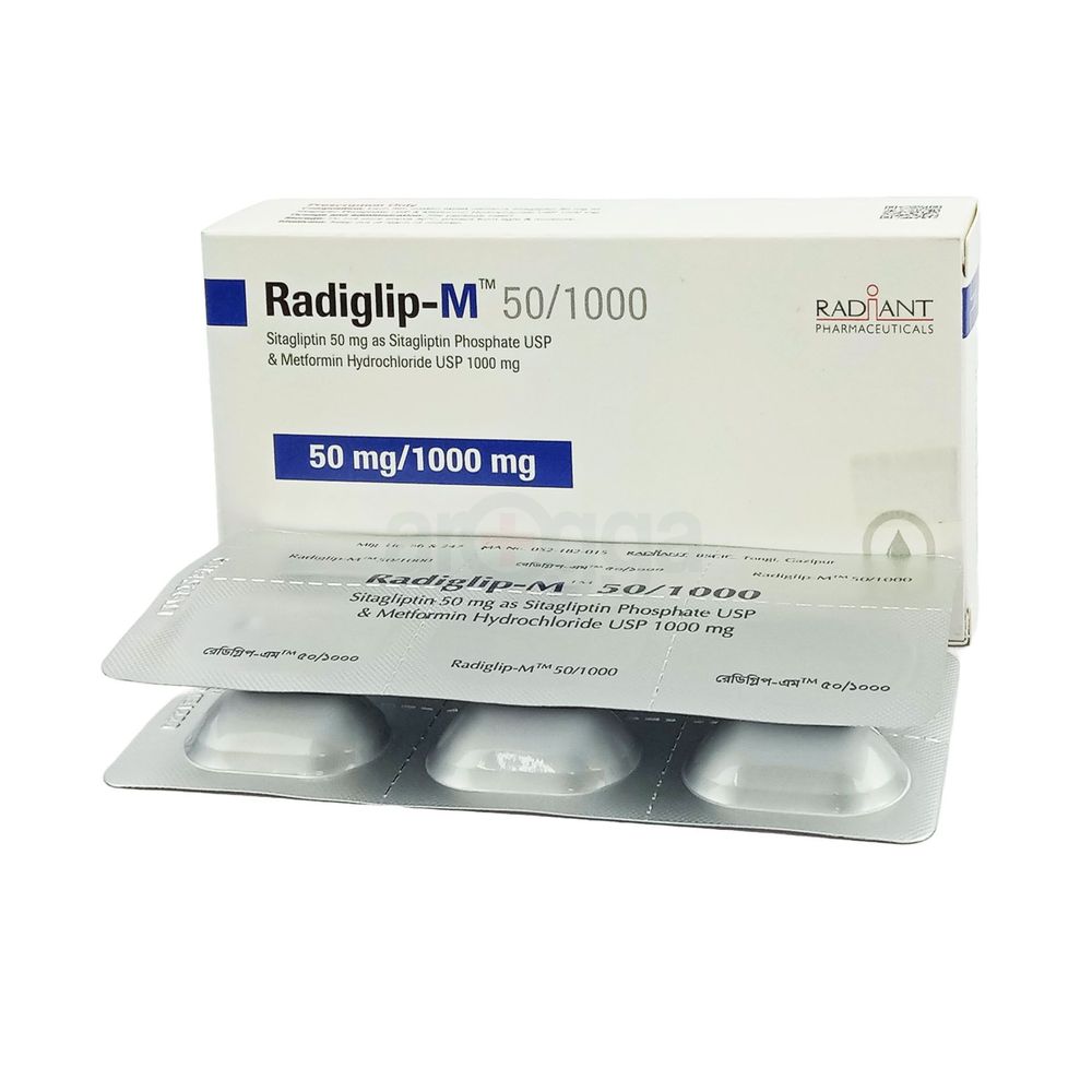 Radiglip M 1000mg+50mg tablet