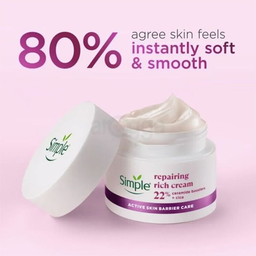 Simple Repairing Rich Cream with 22% Ceramide Boosters + Cica  