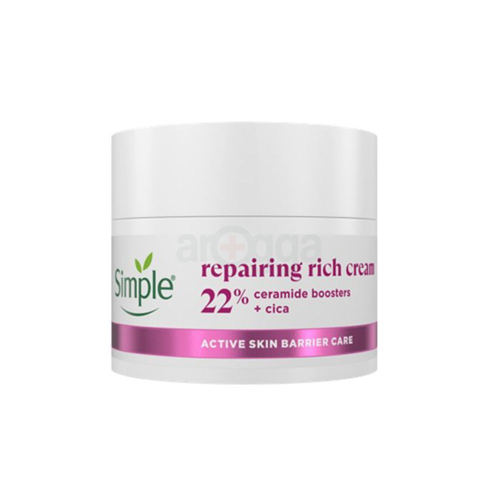 Simple Repairing Rich Cream with 22% Ceramide Boosters + Cica  