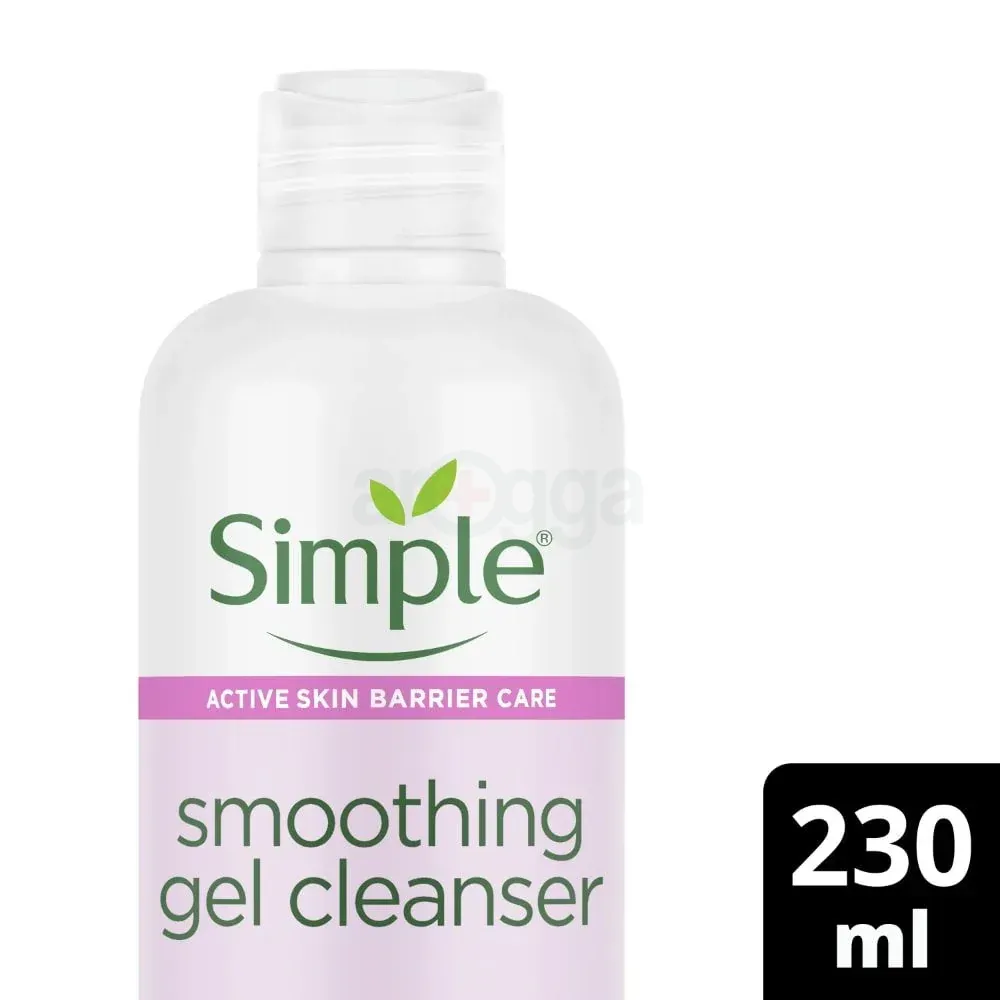 Simple Smoothing Gel Cleanser with Lactic Acid & Hyaluronic Acid for Soft, Smooth Skin  