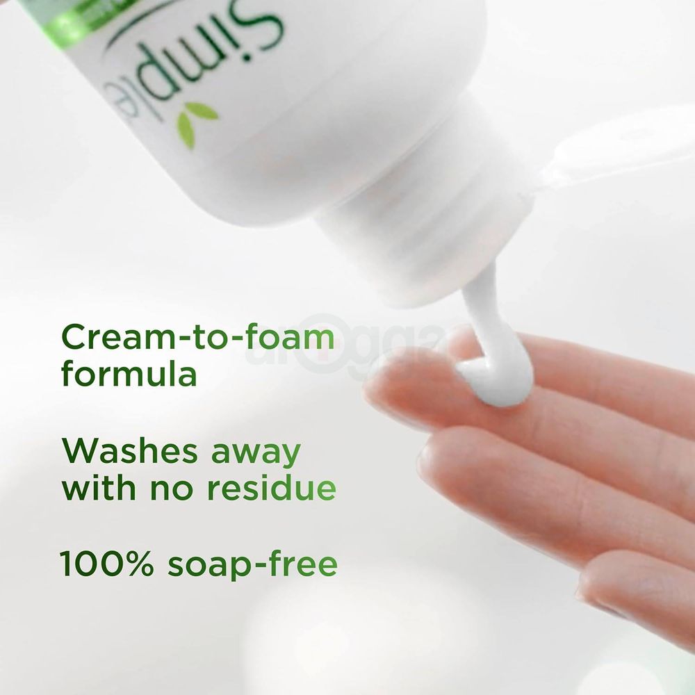Simple Replenishing Cream Cleanser with 11% Ceramide Boosters + Hyaluronic Acid  